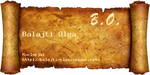 Balajti Olga névjegykártya