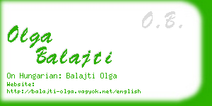 olga balajti business card